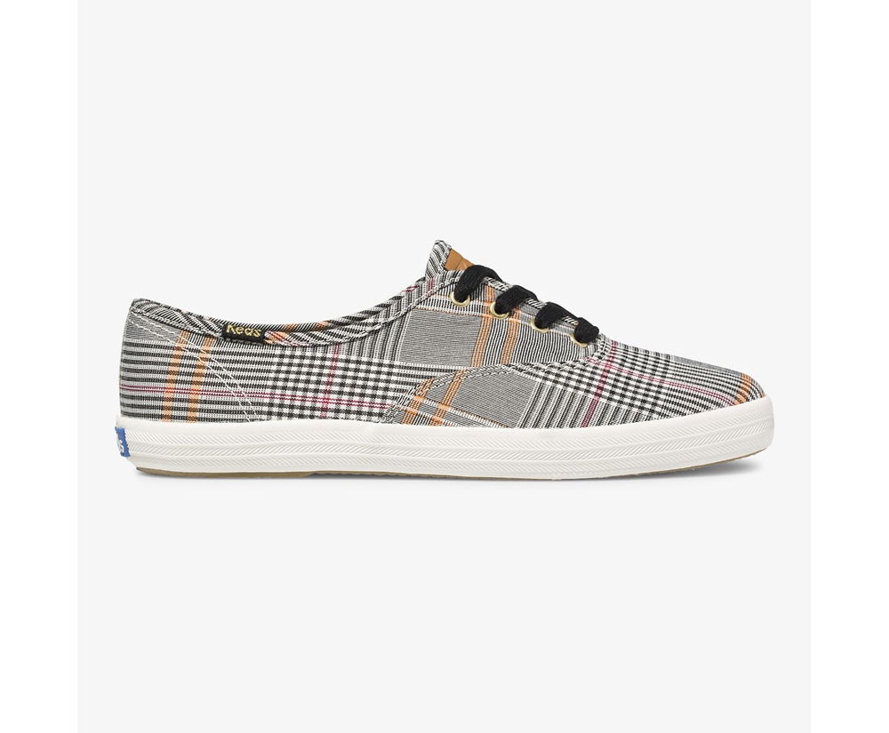 Keds Sneakers Black/Multicolor - Champion Plaid - Womens WHCYFG-738